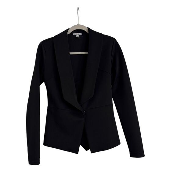 Cache Black Fitted Single Button Blazer Career Office Size Women's 2 - Picture 1 of 7